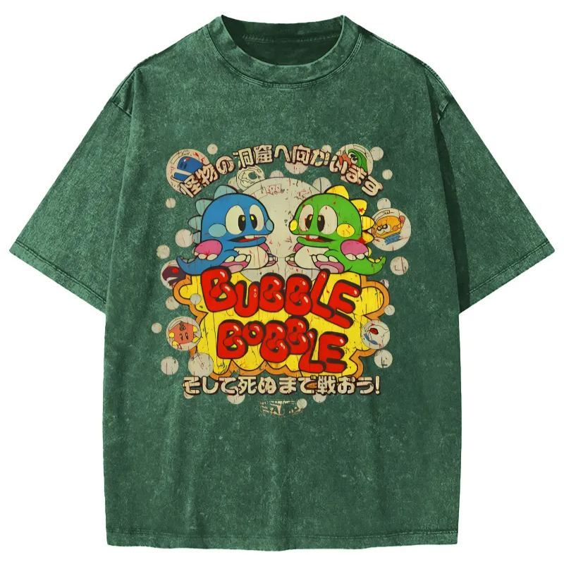 Monster Paradise Japanese Vintage Washed T-shirt-Zazasy