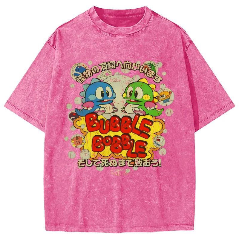 Monster Paradise Japanese Vintage Washed T-shirt-Zazasy
