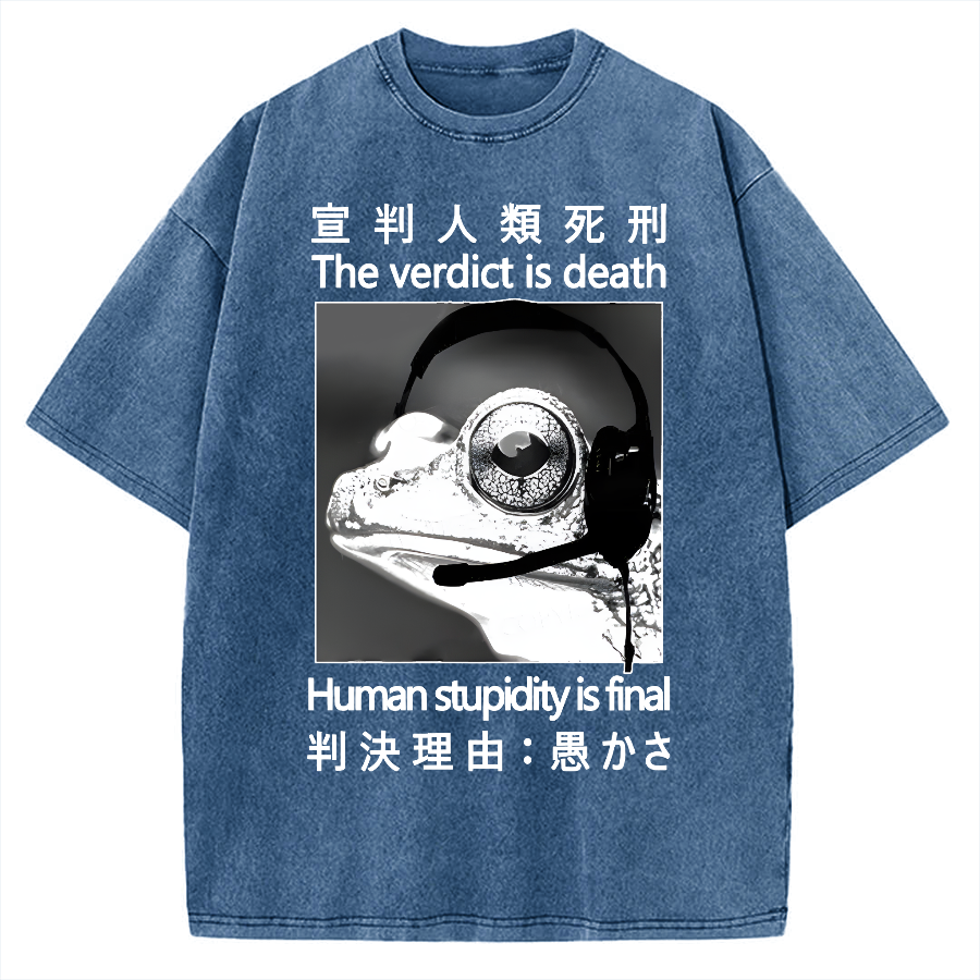 Tokyo-Assassin Frog Judge Vintage Washed T-shirt