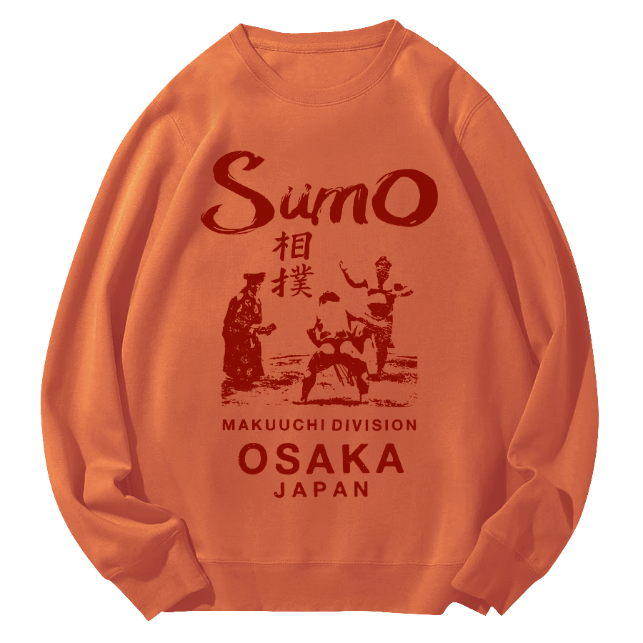 Sumo Wrestling in Japan Round Neck Sweatshirt-Zazasy
