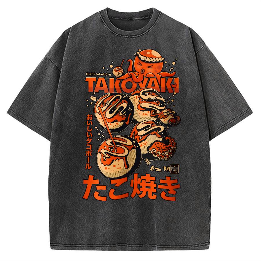 Japanese Takoyaki Vintage Washed T-shirt