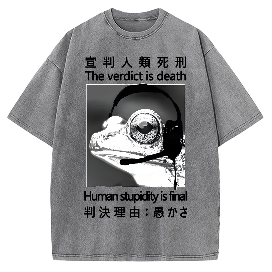 Tokyo-Assassin Frog Judge Vintage Washed T-shirt