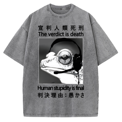 Tokyo-Assassin Frog Judge Vintage Washed T-shirt