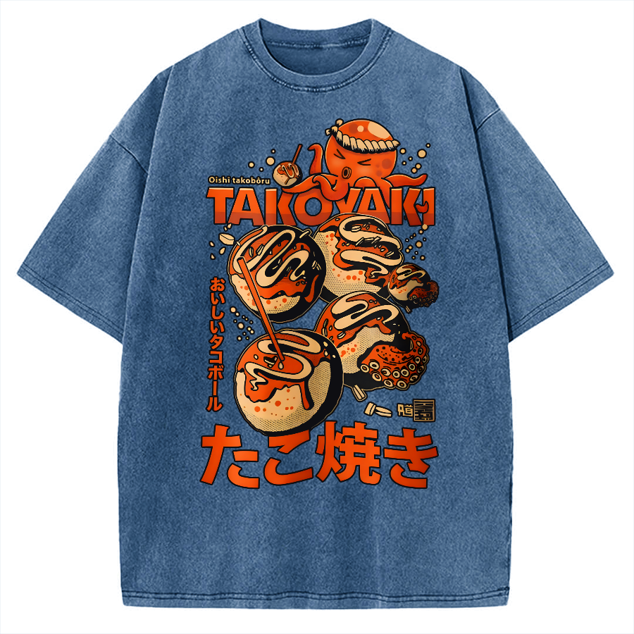 Japanese Takoyaki Vintage Washed T-shirt