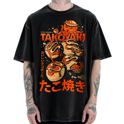 Japanese Takoyaki Vintage Washed T-shirt