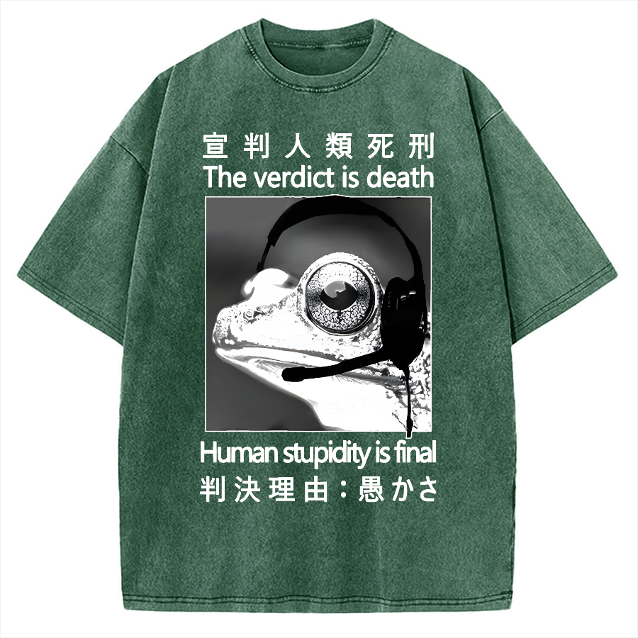 Tokyo-Assassin Frog Judge Vintage Washed T-shirt