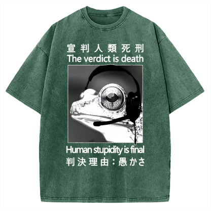 Tokyo-Assassin Frog Judge Vintage Washed T-shirt