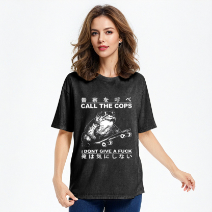 Tokyo-Assassin I Don't Care Washed T-Shirt-Tokyo-Assassin