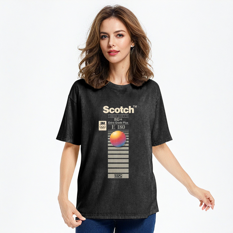 Tokyo-Assassin VHS Scotch E180 Washed T-Shirt-Tokyo-Assassin