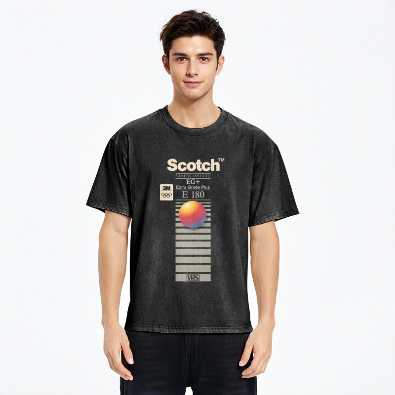 Tokyo-Assassin VHS Scotch E180 Washed T-Shirt-Tokyo-Assassin