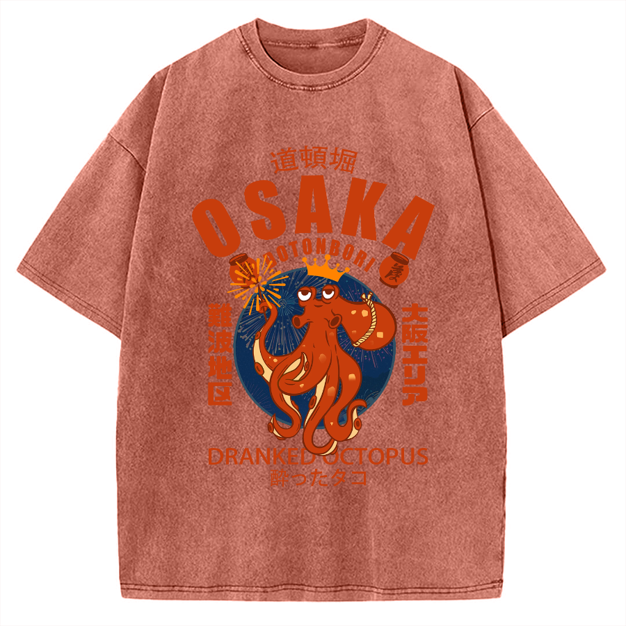 Osaka October Hanabi fireworks Vintage Washed T-shirt