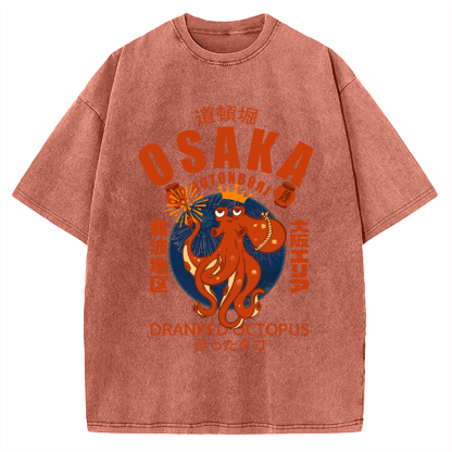 Osaka October Hanabi fireworks Vintage Washed T-shirt