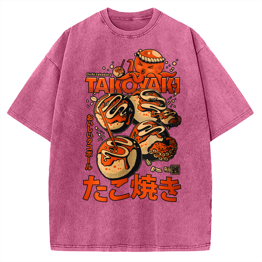 Japanese Takoyaki Vintage Washed T-shirt