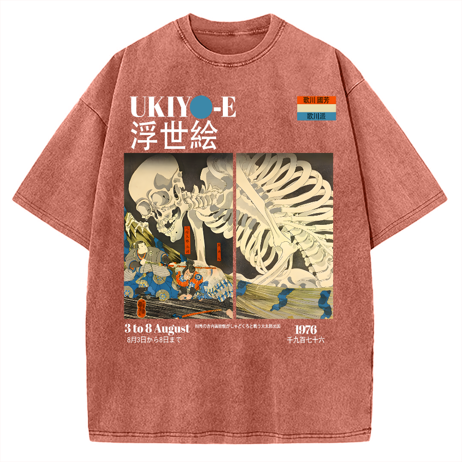 Tokyo-Assassin Ukiyoe Utagawa Kuniyoshi Vintage Washed T-shirt