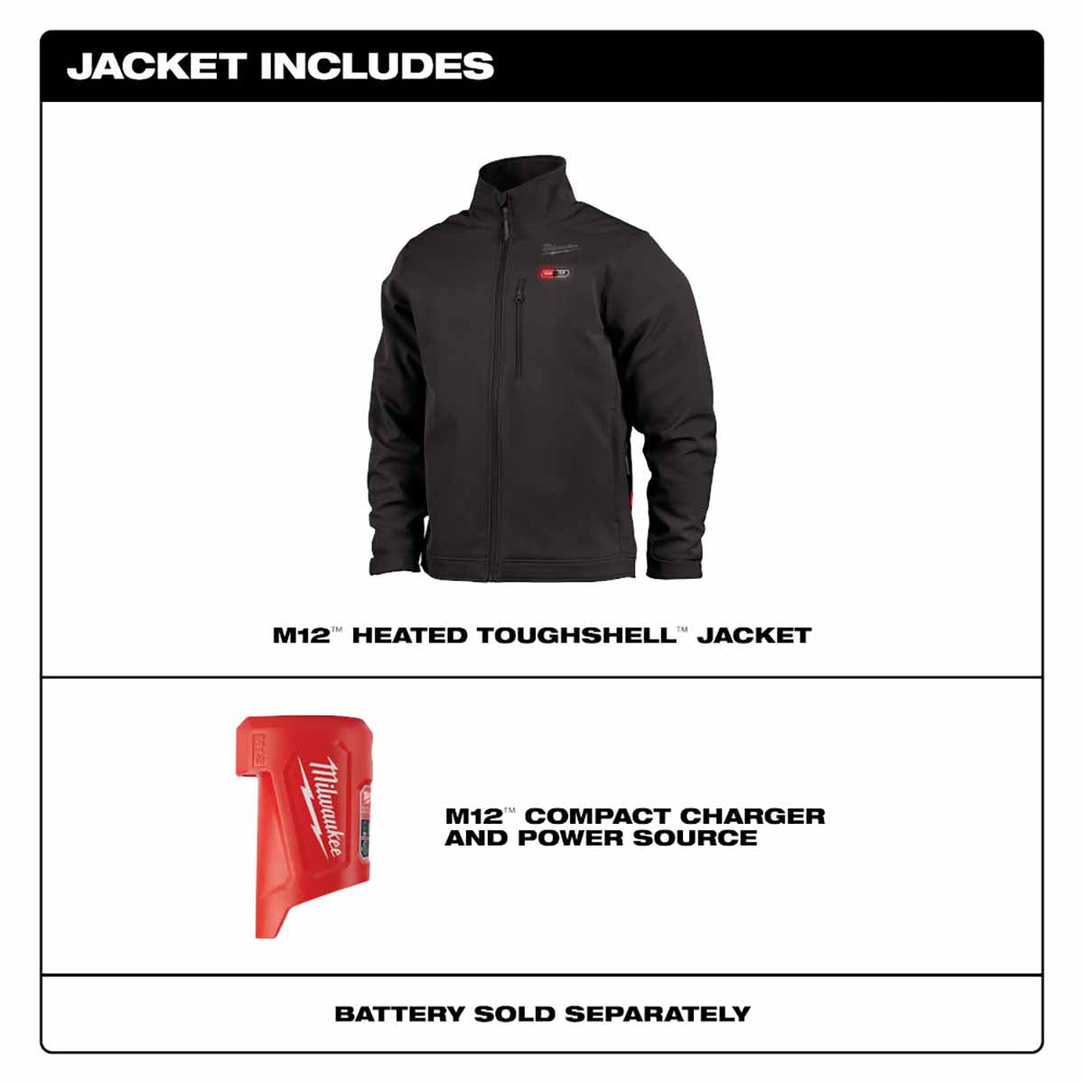 e??��M12 Heated Jacket Only-Black