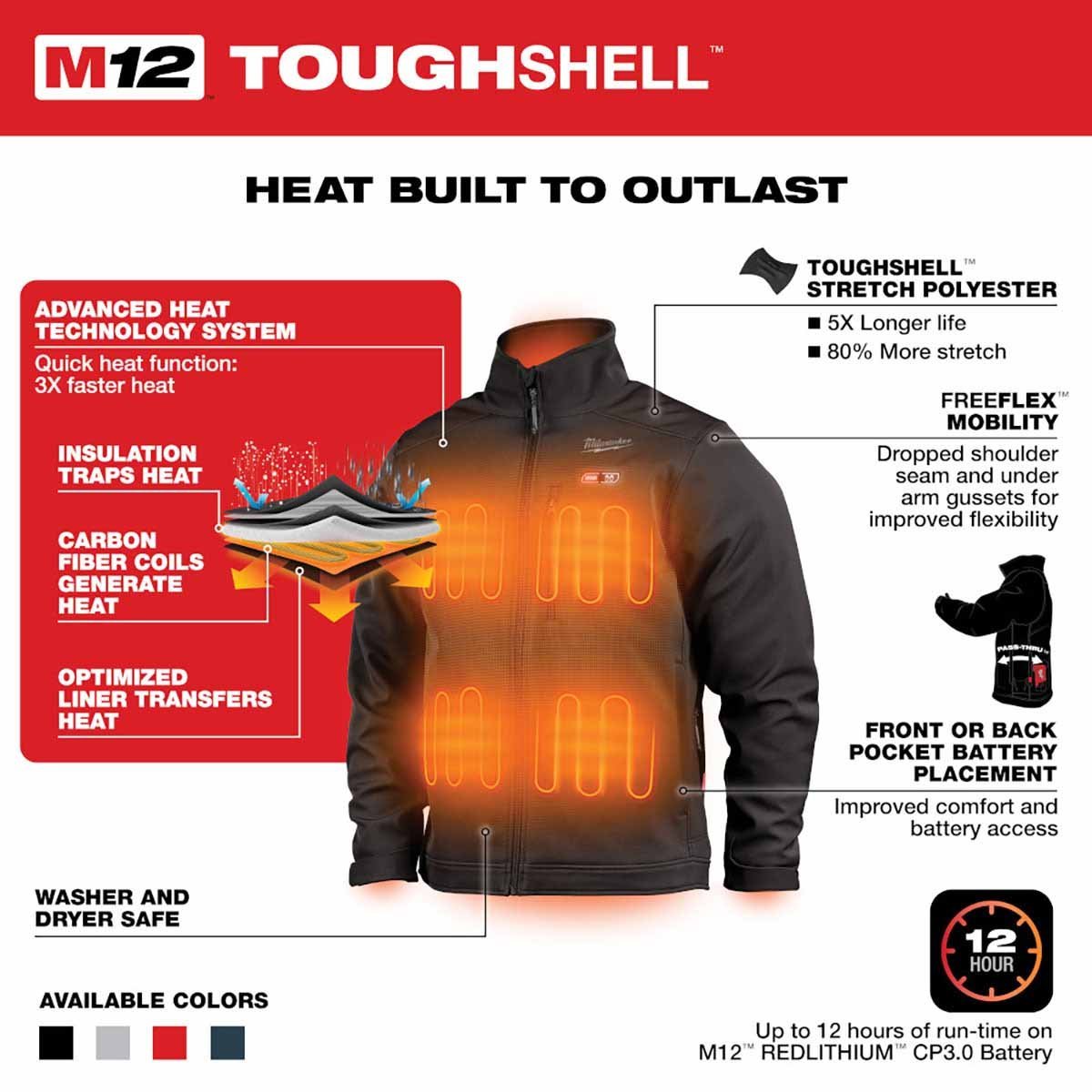 e??��M12 Heated Jacket Only-Black