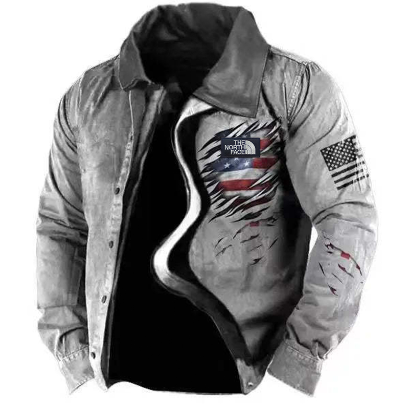 Men's Casual Brown Bomber Jacket with Zipper & Side Seam Inserts