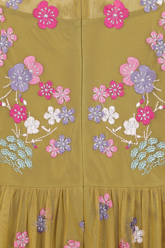 Floral Embroidered Maxi Dress