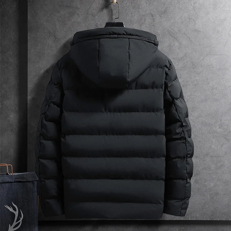 Men's High-quality Winter Clothes  Casual Hooded Thick Cotton Down Jacket