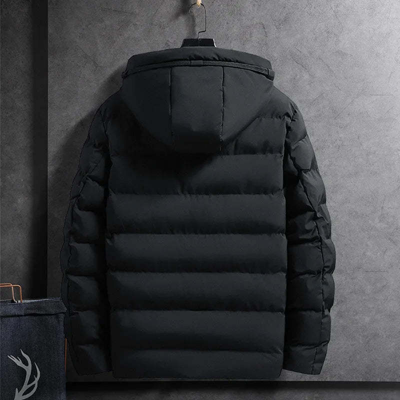Men's High-quality Winter Clothes  Casual Hooded Thick Cotton Down Jacket