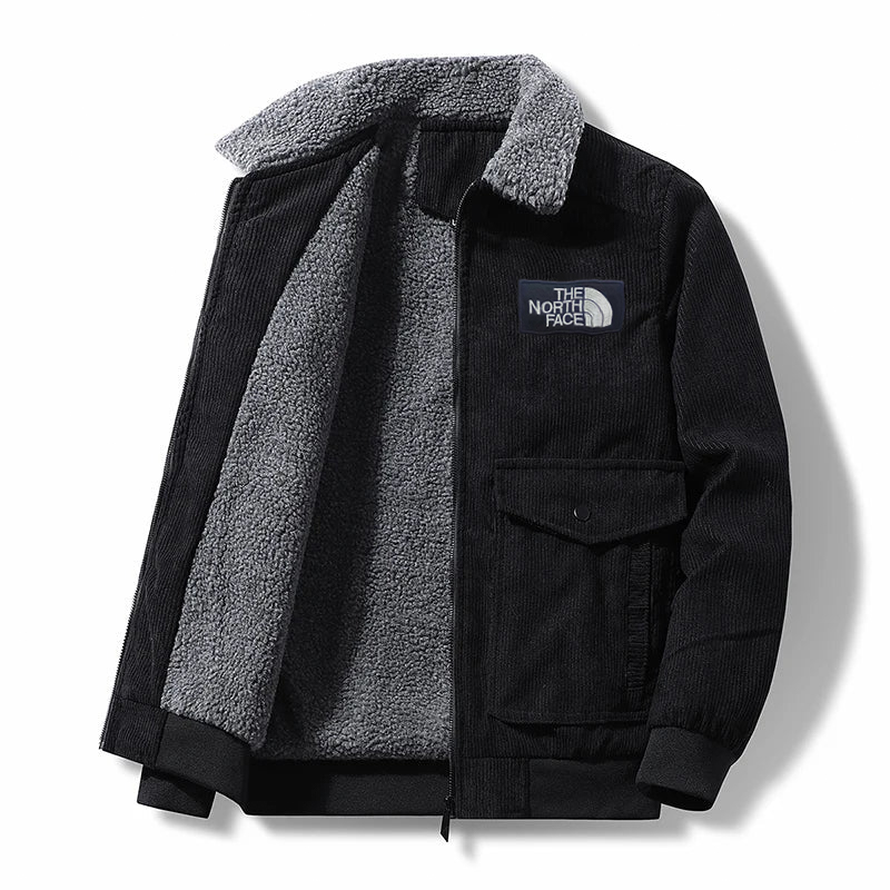 8XL Winter Men’s Thick Corduroy Fleece Jacket