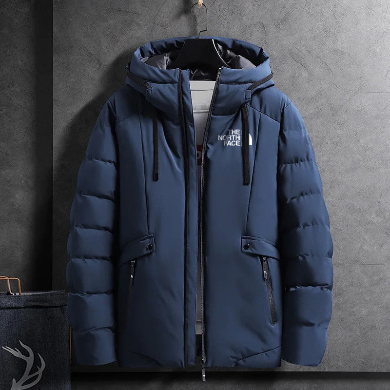 Men's High-quality Winter Clothes  Casual Hooded Thick Cotton Down Jacket