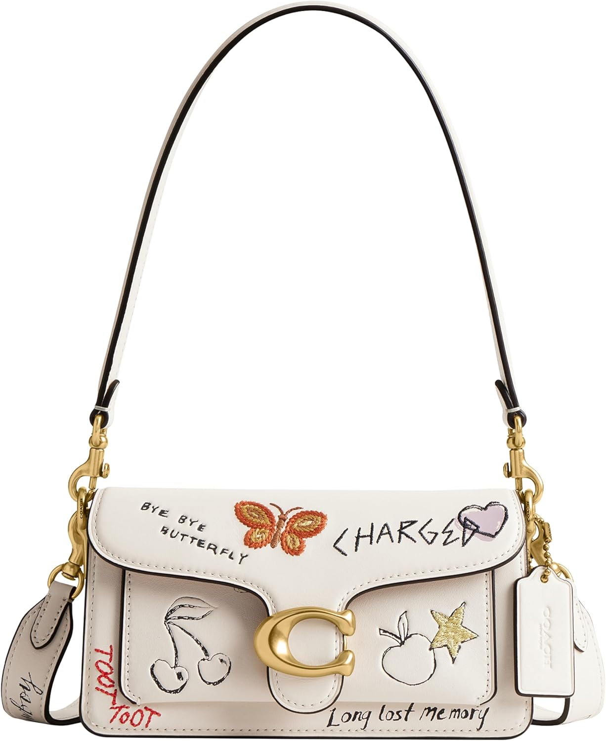 Coach Tabby Shoulder Bag 20 with Sketch Print, B4/Chalk Multi