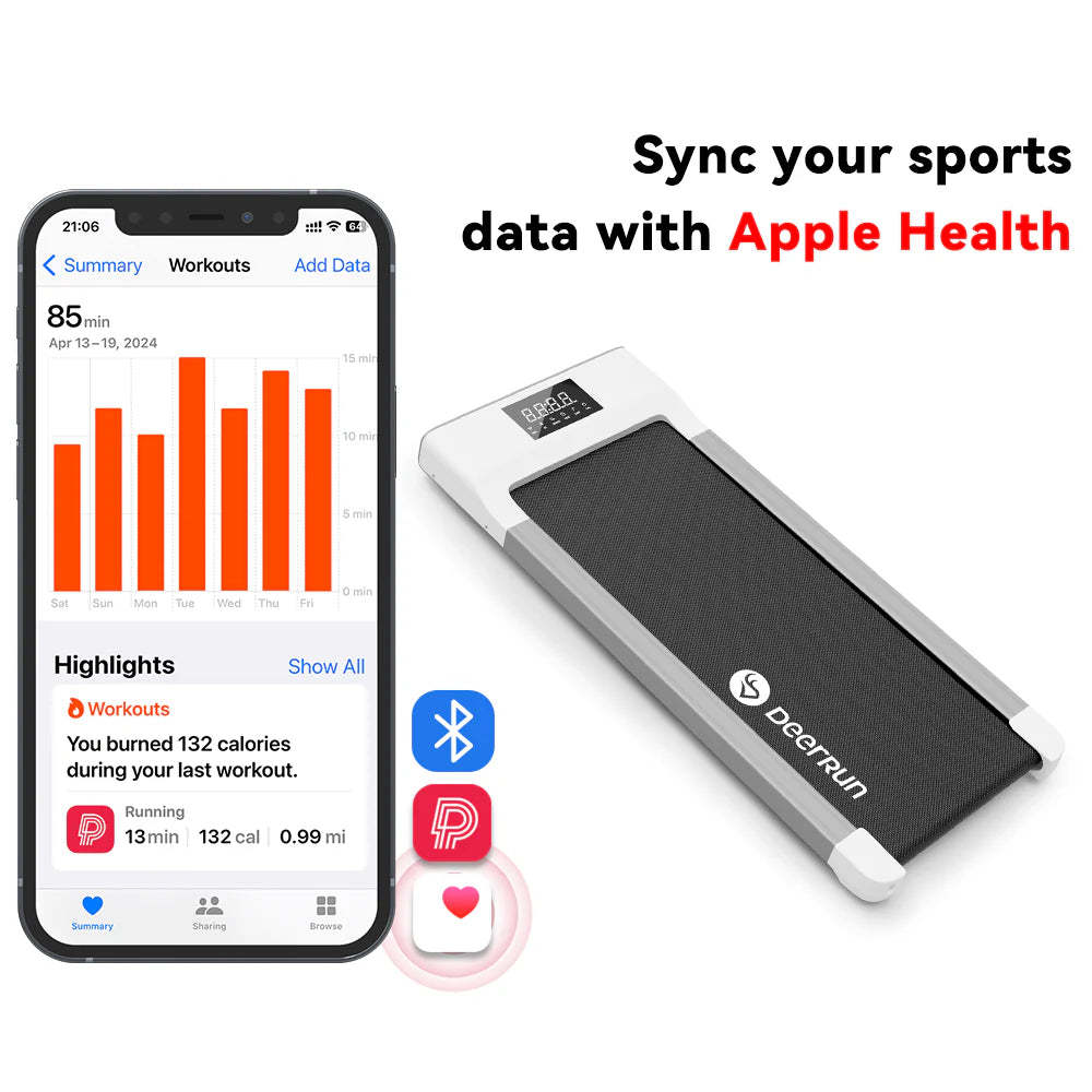 DeerRun Q1 Classic Pro Smart Walking Pad 136 Kg Capacity & Longer Size with Remote Control