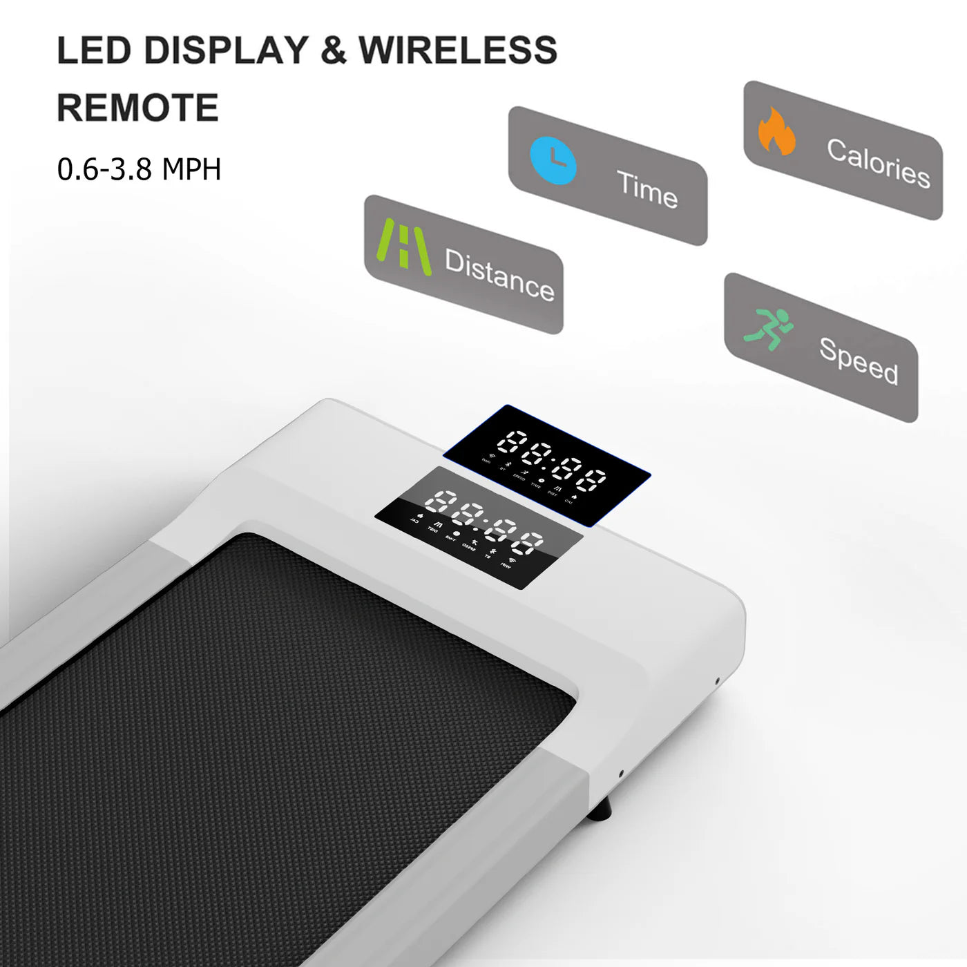 DeerRun Q1 Classic Pro Smart Walking Pad 136 Kg Capacity & Longer Size with Remote Control