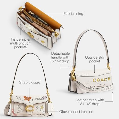 Coach Tabby Shoulder Bag 20 with Sketch Print, B4/Chalk Multi