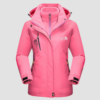 Women's Winter Coats 3-IN-1 Snow Ski Jacket Water Resistant Windproof Fleece Winter Jacket Parka