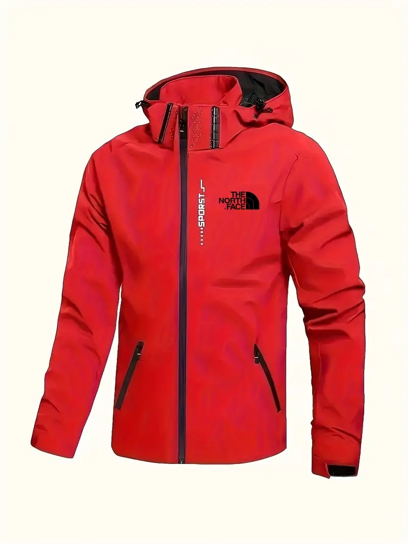 2024 TNF® Men's Hooded Sport Jacket Waterproof Windproof Zip Casual Fashion Spring Autumn Winter Style