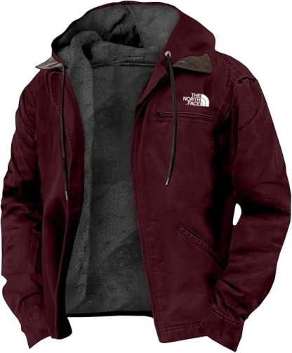 2025 TNF®-Heavyweight Winter Hoodie Jacket Casual Stylish Zip Up Warm Fleece Sherpa Lined Jackets Coats With Pockets