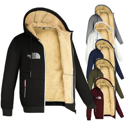 Chaqueta deportiva con capucha y cremallera para hombre