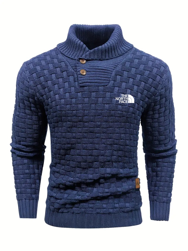 2025 TNF®-Men's trendy knitted textured cardigan, fashionable and mature cardigan for autumn and winter