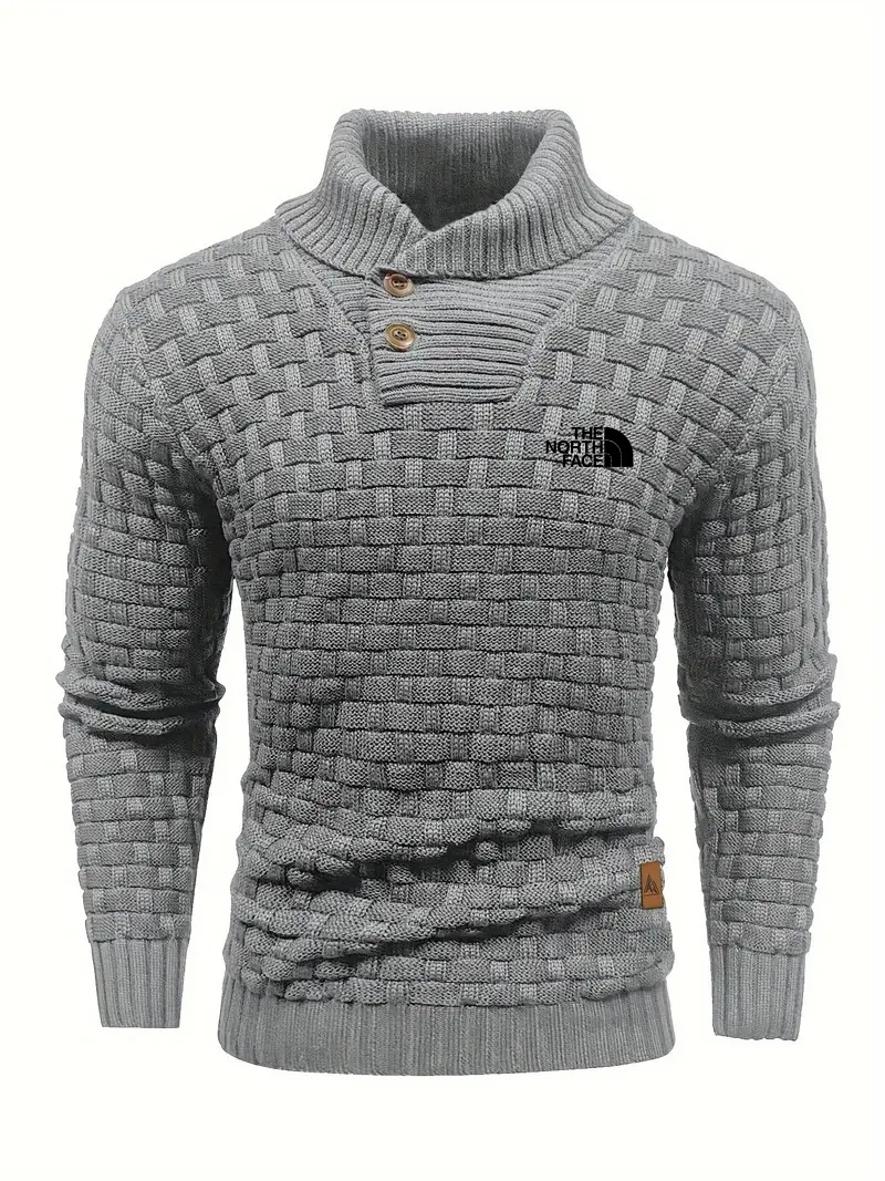 2025 TNF®-Men's trendy knitted textured cardigan, fashionable and mature cardigan for autumn and winter