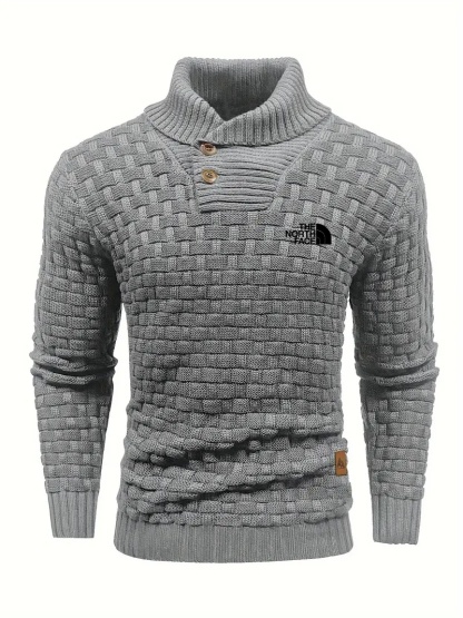 2025 TNF®-Men's trendy knitted textured cardigan, fashionable and mature cardigan for autumn and winter