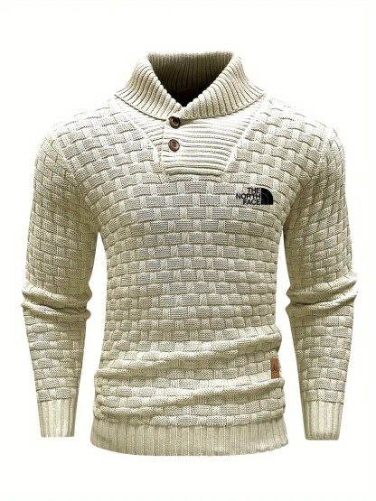 2025 TNF®-Men's trendy knitted textured cardigan, fashionable and mature cardigan for autumn and winter