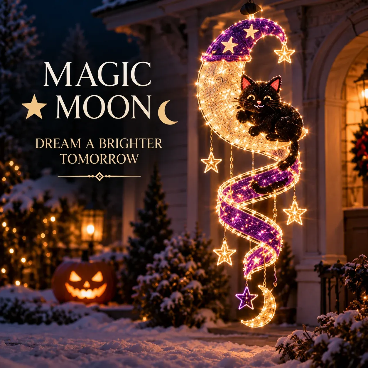 ⏳ Last Day 49% OFF – 🎄Christmas Magic Spiral Hanging LED Light Collection – 9 Festive Designs ✨