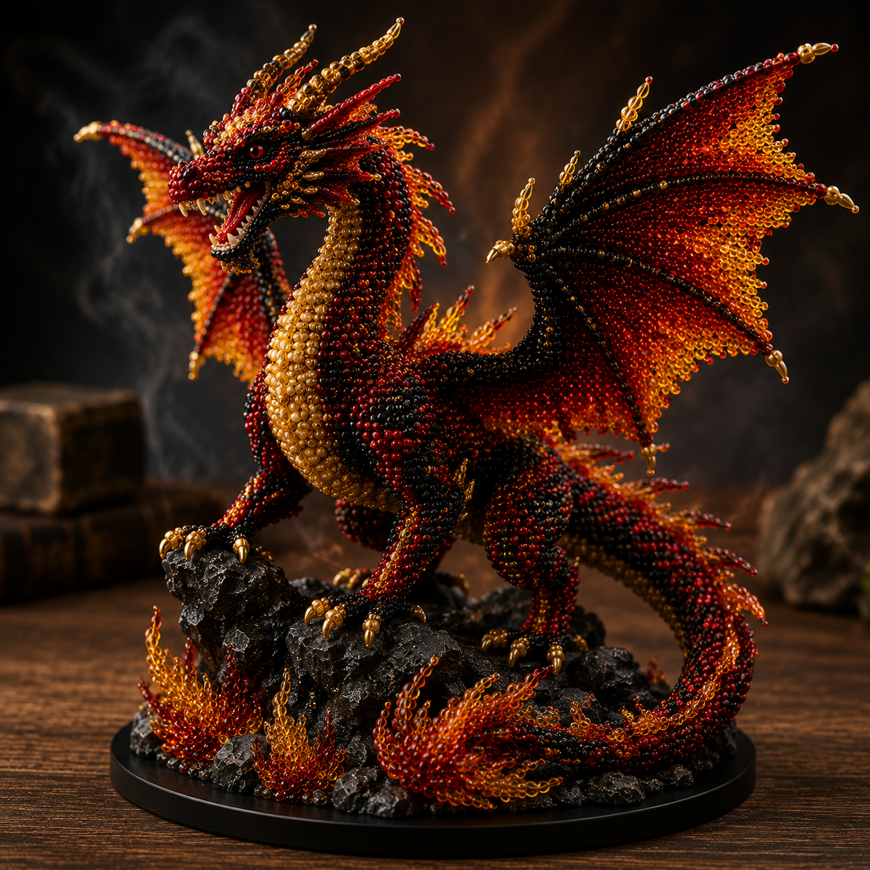 Dragon DIY Beaded Decor Kit – Create a Legendary Fire Dragon Masterpiece