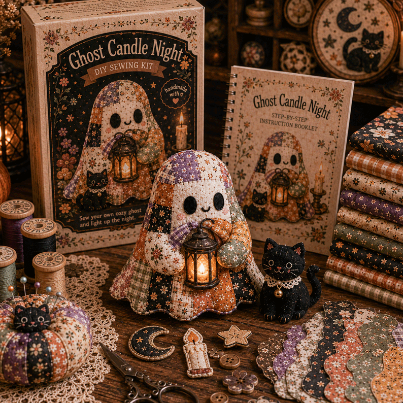 🔥40% Off Last Day - 👻 Little Ghost’s Cozy Halloween DIY Patchwork Kit