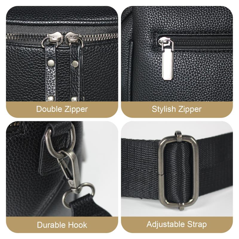 Myan-Large Fanny Pack Crossbody Sling Bag with Adjustable Strap & Coin Purse for Daily Work Party Office Use Versatile & Practical