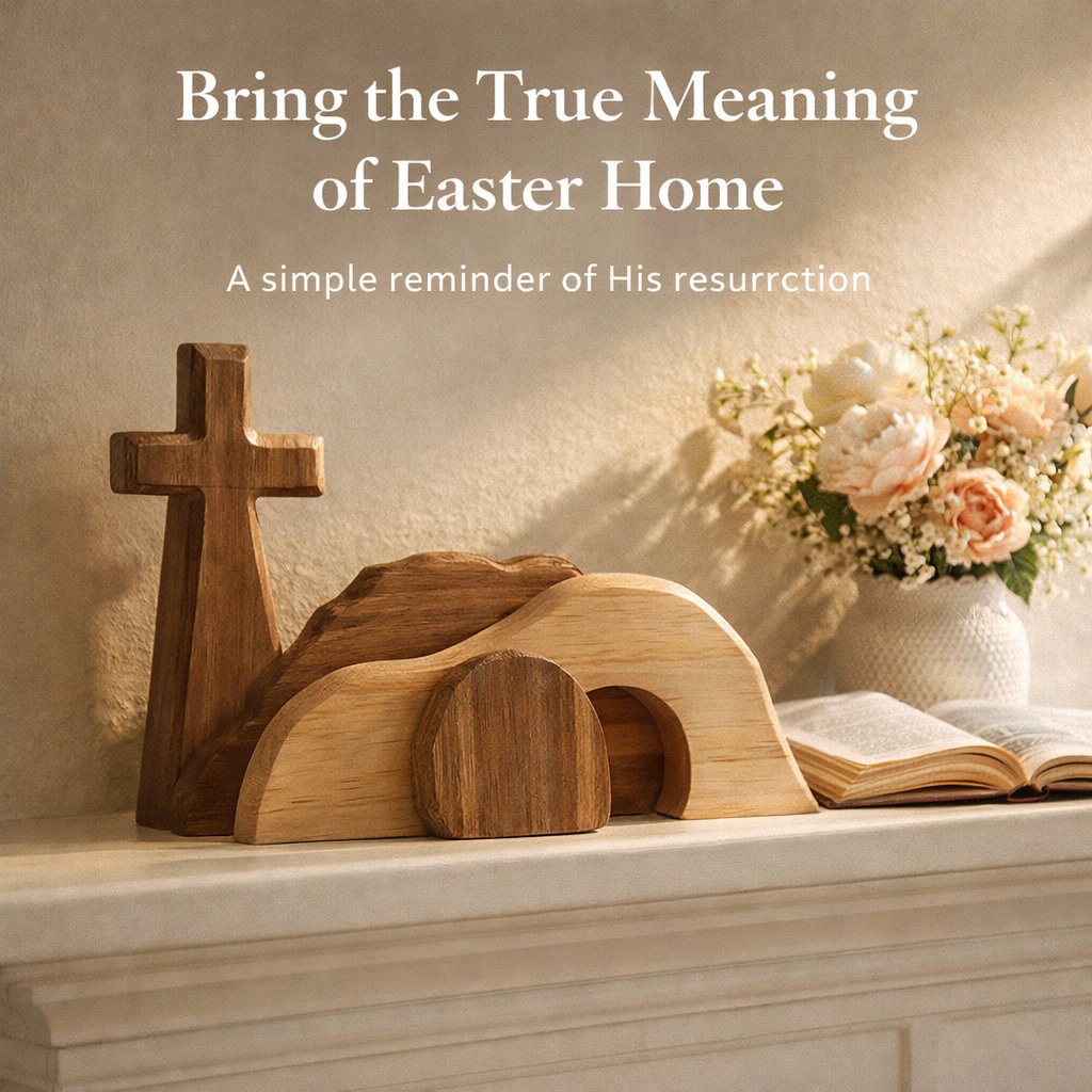 🔥Last Day 49% OFF - The Wooden Resurrection Cross & Empty Tomb That Reminds Your Family What Easter Is Really About