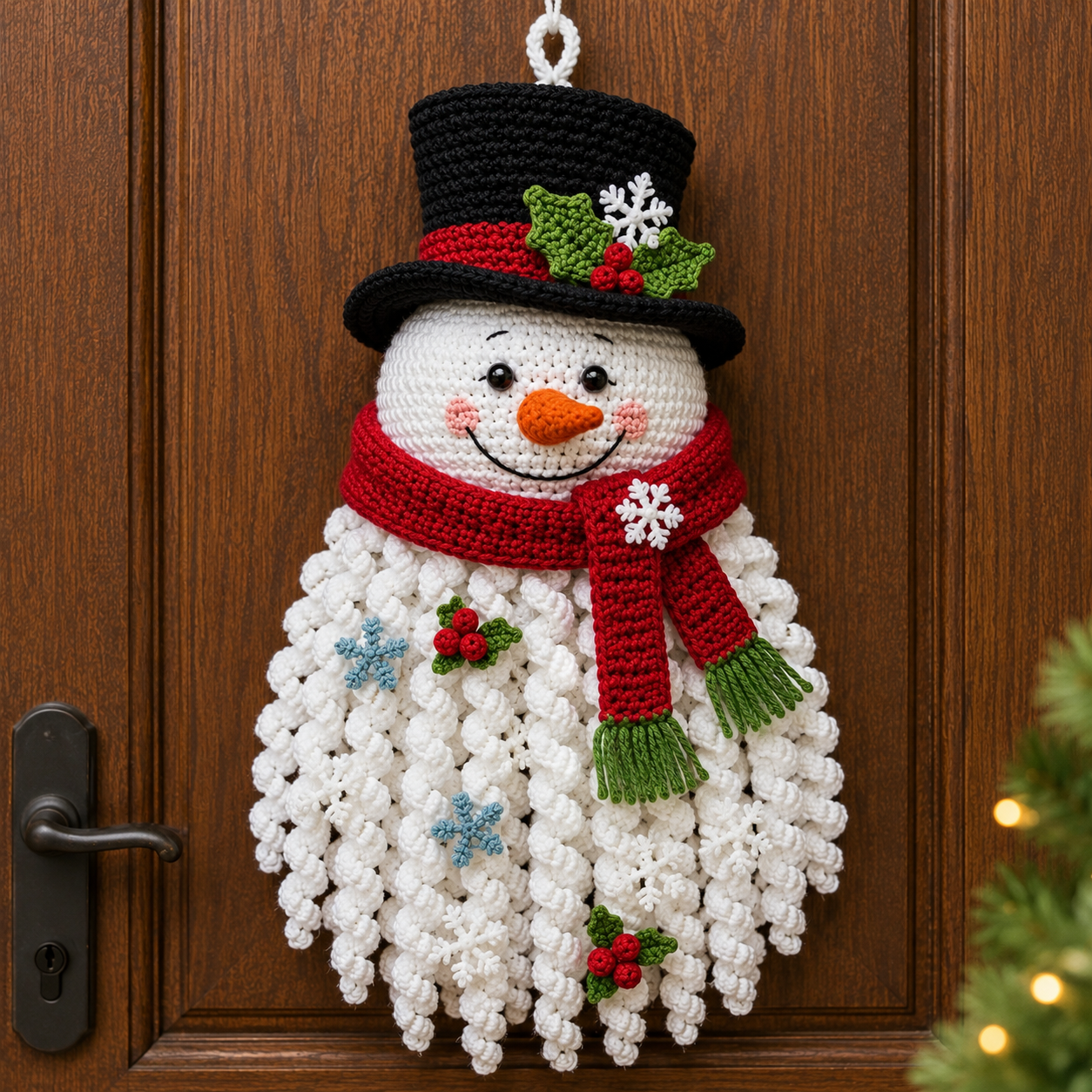 🧘Relaxing & Beginner-Friendly- 🧶DIY Christmas Crochet Door Décor Kit(🎄Create Stunning Christmas Artwork)