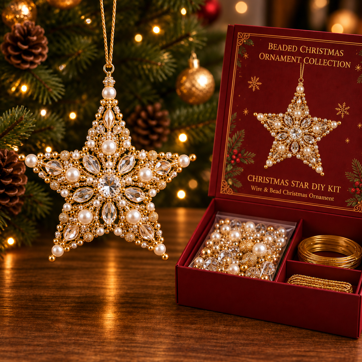 DIY Jeweled Christmas Ornament Kit – Gem Art Holiday Hanging Decoration Collection