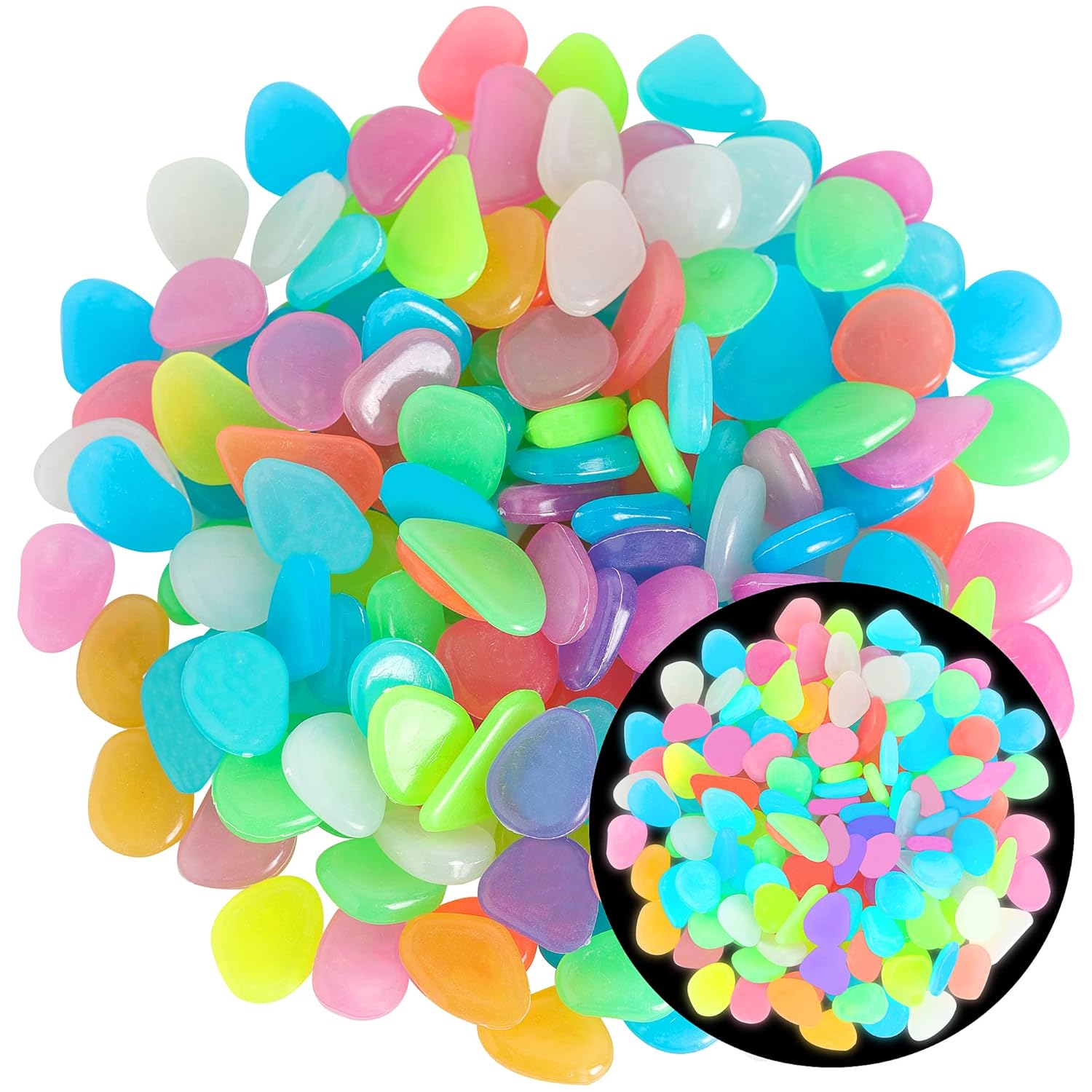 Luminous Stones – Mixed Color Glow (150 PCS)