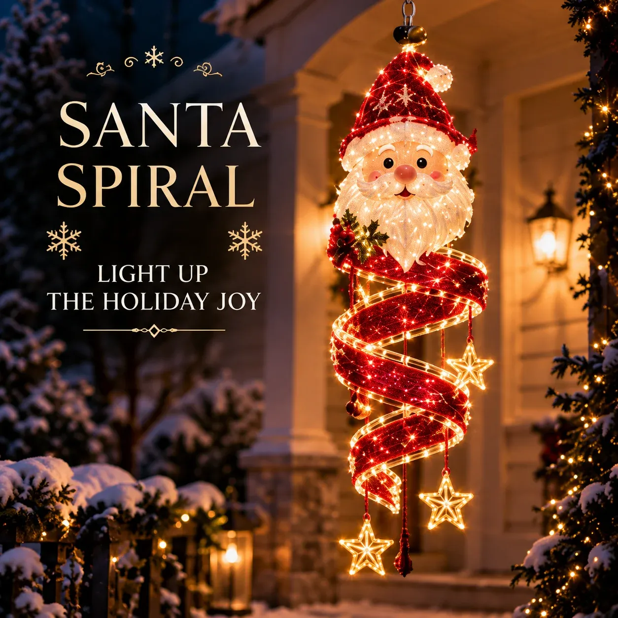 Santa Spiral Christmas hanging light Santa Spiral Christmas hanging light
