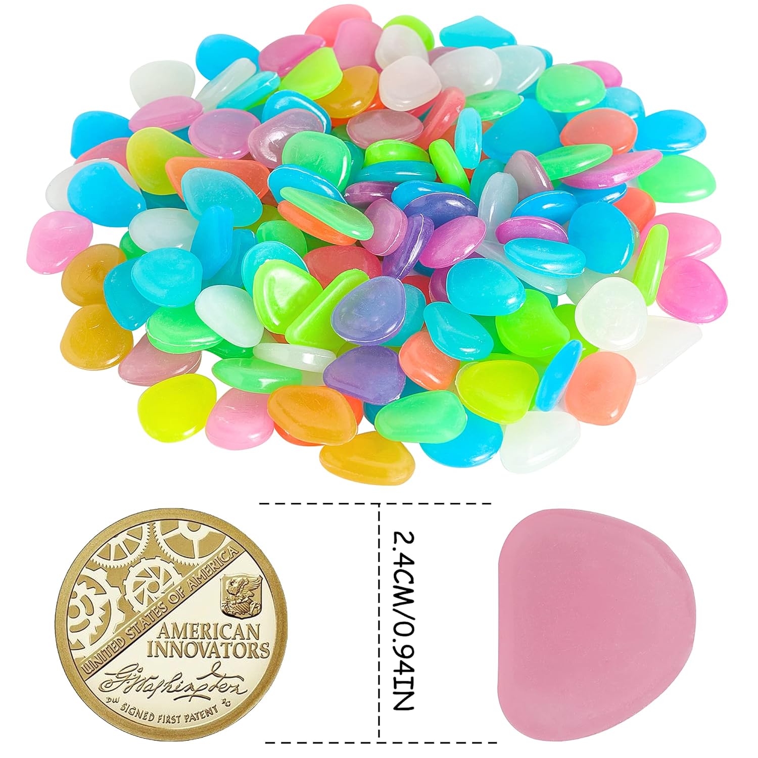 Luminous Stones – Mixed Color Glow (150 PCS)