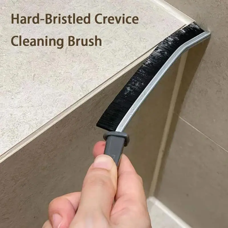 Hard Bristle Gap Brush，Multifunctional for Bathroom Household Kitchen Tiles Window Crevice Cleaning Tool
