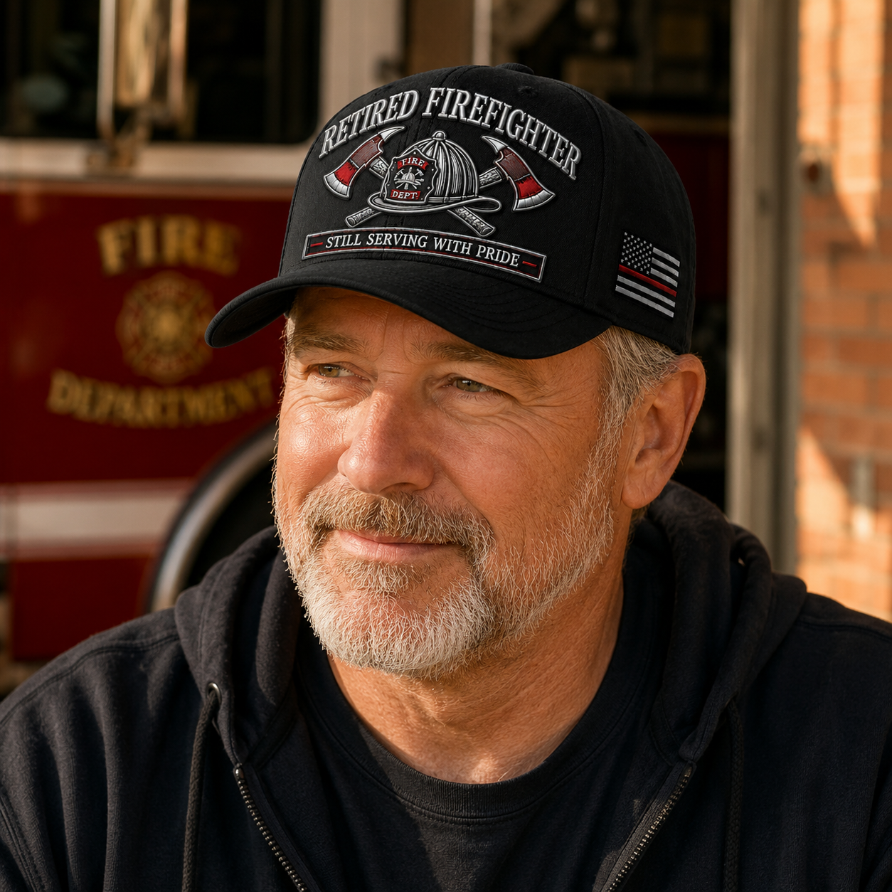 Retired Firefighter Embroidered Baseball Cap – Still Serving With Pride